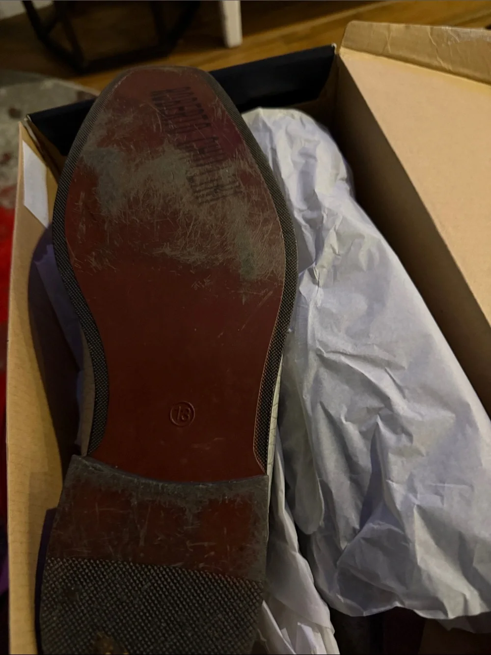 Roberto Chillini Men’s Gray Textured Dress Shoes – Size 13